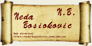 Neda Bosioković vizit kartica